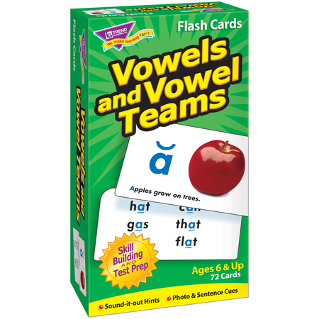 TREND ENTERPRISES Vowels and Vowel Teams Skill Drill Flash Cards T53008